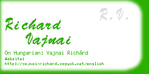 richard vajnai business card