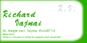 richard vajnai business card